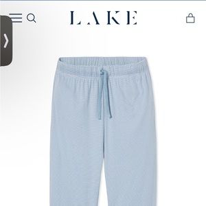 NWOT Lake Pajamas Men's Pima Pajama Pants in Mineral Blue XL